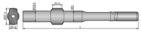 O equipamento de perfuração do ATLAS COPCO BBC51 utiliza ferramentas o adaptador da pata